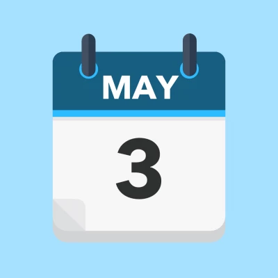 Calendar icon showing 3rd May