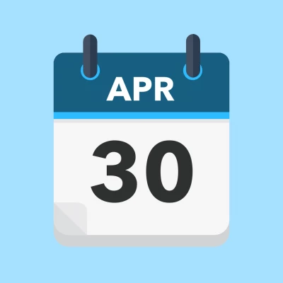 Calendar icon showing 30th April