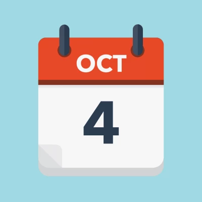 Calendar icon showing 4th October